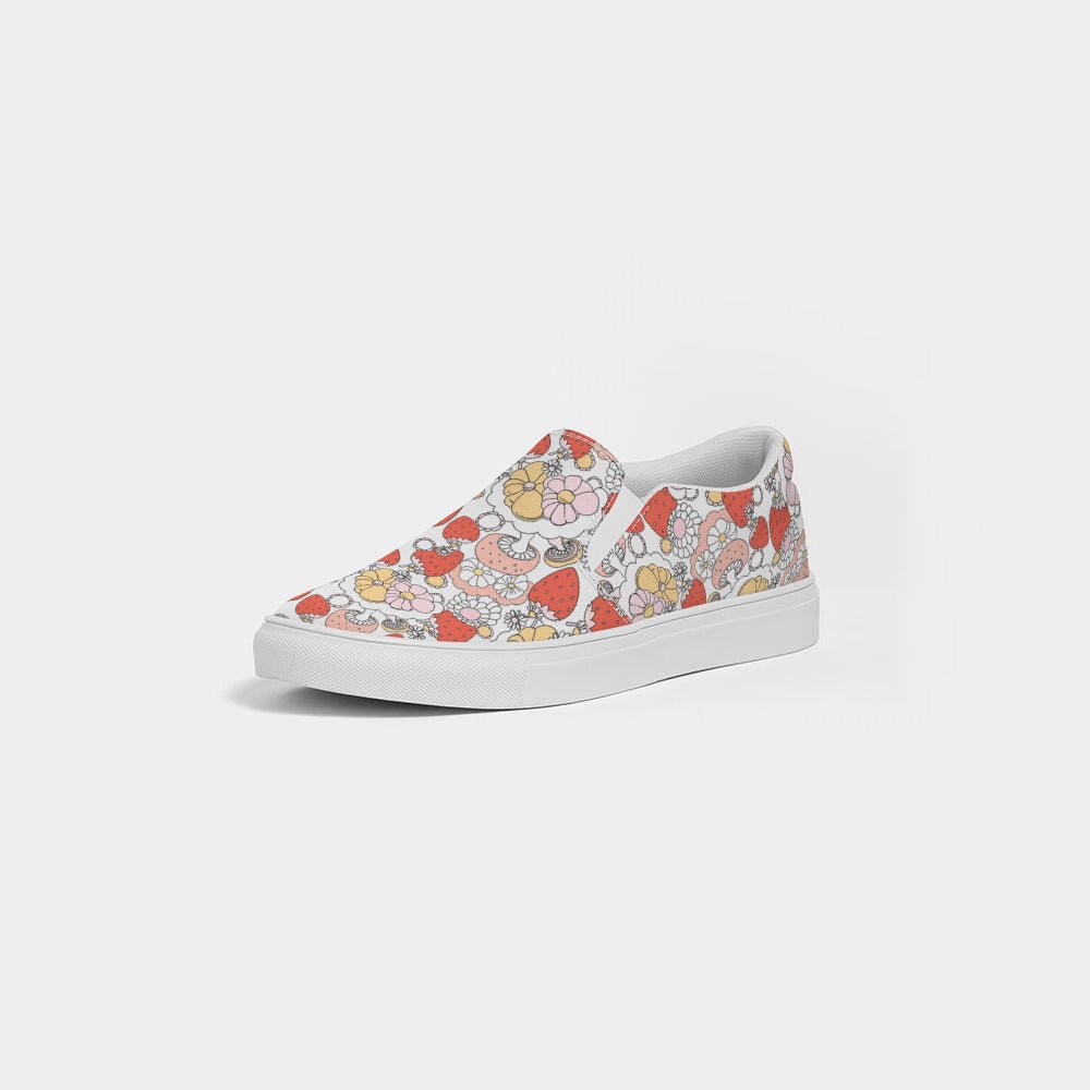 Strawberries & Flowers Slip-on Canvas Shoe